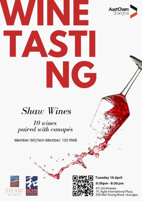 <p>Shaw Wines Tasting - Tuesday 16 April</p>